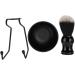 Buy 3-Piece Stainless Steel Shaving Brush Set for Men | Professional Shaving Soap & Stand Holder | Black Shaving Bowl 10x12cm | International Shipping Available - Buy Online on GoSupps.com