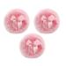 Frcolor 3Pcs Baby Body Puff Soft Round Cosmetic Powder Quast with bandbow handle Washable sponge sponges Powder Quaste for Foundation Cream Foundation Loose Powers Make-Up
