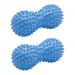 Stingy massage ball spiked massage ball peanut shape hand and foot massage device deep fabric muscle relaxation roll 2 pieces blue