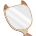 FOMIYES Wooden Handheld Vanity Mirror for Women - Travel Makeup Mirror with Wood Handle - Miss Wooden Mirror for Makeup on-the-go - Buy Online on GoSupps.com