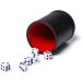 Red Leatherette Dice Cup Set with 6 Dot Dices - Ideal for Yahtzee & Farkle Games - 5 Pack - Buy Online on GoSupps.com