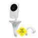 Flexi Loop Baby Monitor Holder Flexible Camera Stand for Motorola BT Arlo Hello Baby Angelcare Tommee Tippee with Screw Thread With Baby On Board Car Sign (White & Baby On Board) 1 Count (Pack of 1)