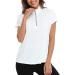 LRD Women's Golf Polo Shirt UPF 30 Quarter Zip Short Sleeve - Small White/Floral - Buy Online on GoSupps.com
