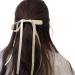 xbiez Chic Bow Elastic Hair Ropes Ponytail Holder Fashionable Ribbon Hair Scrunchie for Women and Girls Beige - Buy Online on GoSupps.com