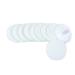 AUEAR, 10 Pack Makeup Powder Puffs Washable Satin Velour Powder Pads with Ribbon 2.36 Inch (White) 10 Pack White