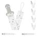 Kikkaboo baby pacifier clip Savanna pacifier chain pacifier strap from birth color: grey