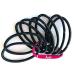 AwEx Strong Hair Ties - 50 Count, 4mm Thick, 140mm Long, No-Metal Elastics for Medium Hair - Black - Buy Online on GoSupps.com