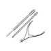 3 Stainless Steel Nail Cuticle Spoon Pusher Remover Cutter Nipper Clipper