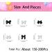 300stk Butterfly Pearl Nail Charms - 3D Black & White Bow Knot Decorations for Women & Girls - Acrylic Nail Art - Buy Online on GoSupps.com