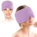 NEWGO Migrane Relief Head Ice Wrap Reusable Hot Cold Therapy Headache Hat Ice Cap for Chronic Migraine Tension Headache Chemotherapy Stress Relief Puffy Eyes (Purple)