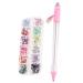 Beatifufu 1 Set Nail Art Pen Nails Kits Nail Rhinestone Multifunctional Nail Point Drill Pen Rhinestone Nail Art Manicure Tools Nail Art Tools Dotting Painting Tools Black Nails Pink 16x1cm