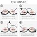Clear Make Up Glasses Flip Up Lens Magnifying Eyeglasses Eye Makeup Glasses for Women (Blue 2.5) - Buy Online on GoSupps.com