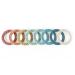 Itzy Ritzy Linking Ring Set Set of 8 Braided, Rainbow-Colored Versatile Linking Rings Attach to Car Seats, Strollers & Activity Gyms Rainbow