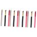 FRCOLOR 12 Pcs Makeup Brush Eyebrow Brush Pink Stuff Cleaner Multifunction Eyebrow Brush Eyeliner Brush Eye Makeup Brush Makeup Foundation Brush Wooden Handle Eye Shadow 3d Make up