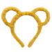 Goneryisour 2020 Fashion New Women Winter Thick Plush Headband Round Mouse Bear Ears Makeup Hair Hoop Bandana Hair Accessories Yellow