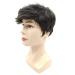 Black Wigs for Men Short Layered Synthetic Male Guy Wig for Cosplay Costume and Daily Wear