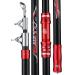 ZwWF 2.4-4.5m carbon fishing rod 50kg via super hard-having long-distance spare Frute Telescopic boat High-quality fishing equipment (off-White: Only Rod Size: 4.5m) 4.5m ONLY ROD