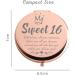 Rose Gold Sweet 16 Compact Mirror - Happy 16th Birthday Gift for Niece, Granddaughter, Daughter - Buy Online on GoSupps.com