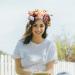 Flower Wreath Headband Hair Accessories Synthetic Floral Crown Bohemian Headband for Women Cosplay Costume Headband (Red) - Buy Online on GoSupps.com