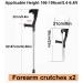 Aluminum Forearm Crutches Walking Lightweight Ergonomic Handles Crutches for Adults Foldable and Easy to Carry for Elderly/Disabled People Selfless dedication - Buy Online on GoSupps.com