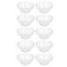 Cosmetic Mix Bowl Making Accessory: 10pcs Clear Glass Facial Masks Mixing Bowl Prep Measuring Bowl DIY Mix Bowl for Home Salon