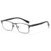 LVIOE Clear Real Glass Lenses Reading Glasses Natural Crystal Stone Smoky Quartz Lenses Blue Light Blocking Glasses LR3980 Gun Frame 1.0 x