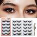 10 Pairs of 3D Natural False Eyelashes with Tweezers | Reusable Handmade Thick Fluffy Eyelash Extensions - #G600 - Buy Online on GoSupps.com