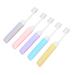 Partykindom 5 pieces foldable toothbrush streak hard prosthesis brush toothbrushes plastic toothbrush camping toothbrush set hotel toothbrush portable toothbrush cleaning set travel trip