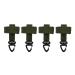 SUSU BLOCK 4 Pack Nylon Gloves Holder Tactical Gear Glove Strap Adjustable Work Glove Holder Firefighting Tactical Gloves Strap Climbing Rope Storage Holder Hunter Connect Strap with Keychain Green