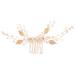 ifundom Hair piece side hair comb Miss crystal headgear elegant bridal headpiece grace hair hair wedding decor hair accessories for women hair accessories hairpin Metal modeling leaf