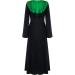Bilqis Plus Size Green Gothic Medieval Witch Costume with Strappy Cloak Hoodies - XXL - Buy Online on GoSupps.com