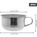 Premium Stainless Steel Shaving Bowl Set - 5pcs Large 4.3 Mug with Handle for Home & Barber Shop Use - Buy Online on GoSupps.com