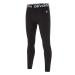 DEVOROPA Boys Leggings Quick Dry Youth Compression Pants Sports Tights Basketball Base Layer Black Medium