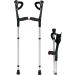 Folding Crutches for Travel Lightweight Adjustable Forearm Crutches for Adult Underarm Walking Stick Aluminum Crutches for Elderly Disabled 2 Pcs