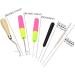 5 Different Size Bent Latch Hook Crochet Needles + Wooden & Plastic Tongue Crochet Tools - Set of 5 - Buy Online on GoSupps.com