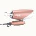 Foldable Travel Hair Dryer Dual Voltage Blow Dryer & Foldable Handle Lightweight Negative Ionic Folding Hair Dryer (Gold)