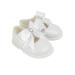 Early Days Baypods H035 with Large Bow First Walker Baby Shoes Made in The Softest Faux Leather Made in England 6 UK Child White Patent