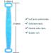 Silicone Bath Brush for Shower - Back Body Scrubber Belt - Easy to Clean & Exfoliate - Blue - Buy Online on GoSupps.com