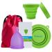 Furuize Sporti menstrual cup with sterilization cup 100% medical soft silicone prevents infections and strengthens the pelvic floor 1 piece (1 Pack)