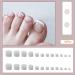 Kyzistn False Toe Nails - 48Pcs Square Short Acrylic Stick on Toes with Jerry Glue - Press on Fake Nails for Women and Girls - Buy Online on GoSupps.com