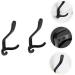 STOBAZA 2pcs Hook up Wall Hooks for Coats Hat Hooks Double Prong Hook Aluminum Hooks Child Clothing Cupboard 11X6X4CM Black - Buy Online on GoSupps.com
