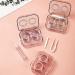 Clear Tweezer Suction Cup Container Set - Portable White Contact Lens Case for Travel - Buy Online on GoSupps.com