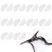 10 Pairs Adhesive Silicone Nose Pads D Shape Stick on Eye Glasses Nose Pads Anti-Slip Soft Clear Stop Glasses Slipping Down Nose Pad for Eyeglasses Sunglasses 19 x 8 x 1 mm (L x W x T) Transparent Clear-adhesive