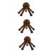 Gleavi 3 STK Massage device with five claws deep massage clerk massage cleaver Head massager Wood claw -shaped massager wood massager head scratch brush hair scrapen wenge