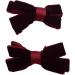Topkids Accessories 2pc Back to School Velvet Hair Bows Set Stylish Girls Clip-In Hair Bow Accessories Hair Clips School Uniform Hair Slide Girls Kids Children (Velvet Burgundy) - Buy Online on GoSupps.com