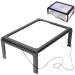 Magnifying Glass Desktop Full-Page 3X Magnifying Glass with 4 LED Lights Foldable Stand A4 Advanced Hands-Free 240 * 160 MM Lens Rectangular Visual Aids for Reading