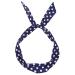 Caoqao women's fashion Paisley Rockabilly Cabled headband dotted Tartan Retro scarf wire hair band headband turban navy 1 piece (1 Pack)