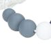 Baby Teether Toy with Round Hexagonal Beads - Medium Hardness, Easy to Clean, Portable Teething Toys for Nursing Necklace - Dark Blue - Buy Online on GoSupps.com