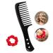 Hair Comb Detangling Wide Tooth Comb for Wavy Hair - Smooth Grip Anti-Static Comb for Curls Wide Toothed Curl Comb for Long Wet Curly Hair + Premium Velvet Scrunchie Detangler - Wide Tooth Comb