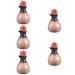 MAGICLULU 5 Sets Aromatherapy Bottle Essential Oil Bottle with Stopper Mini Perfume Dispenser Porcelain Aromatherapy Diffuser Art Pottery Mini Condiments Ceramics Vial Pink Vintage